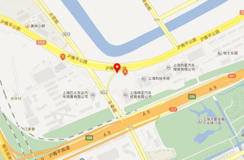 沪青平公路989号的奔驰上海办事处