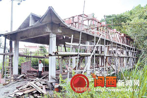福隆桥重建现场
