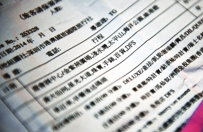 受访者提供的行程里大都安排购物