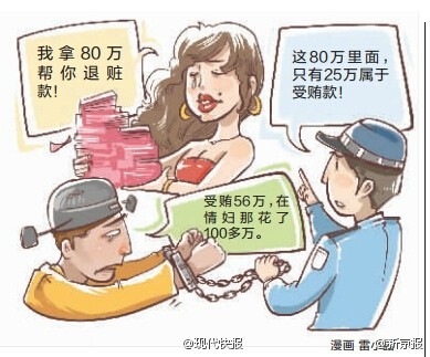 南京烈士陵园副局长受贿56万让情妇帮退赃款
