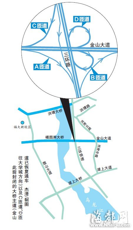橘园洲大桥刚恢复通行
