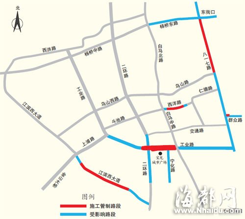 施工路段扎堆 福州昨日遭遇“特堵星期一”