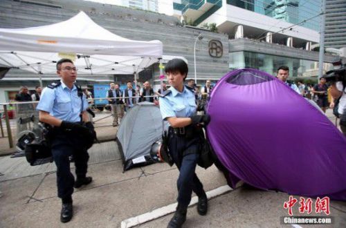 香港将对占中行动示威者清场 7000警力取消休假待命