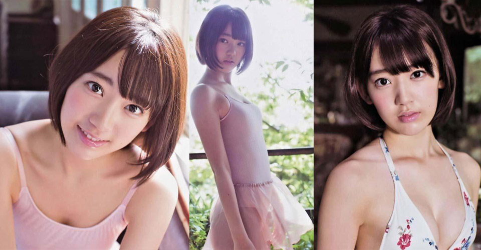 日本16岁大眼萌妹宫胁咲良全新泳装写真小露性感青涩柔美