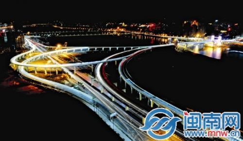 晋江机场连接线夜景