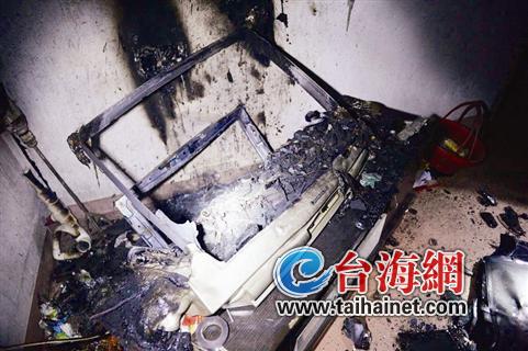 ▲电视已炸得面目全非
