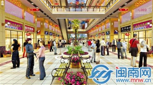 石狮辅料城将于本月15日正式对外试营业（辅料城内部效果图)2