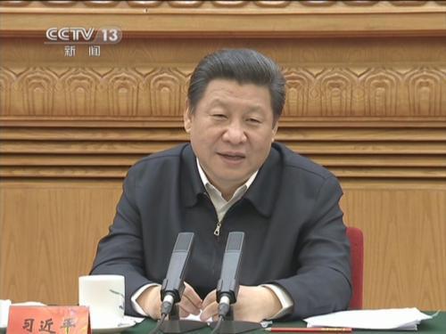 1月12日上午，习近平在人民大会堂，跟206名中央党校第一期县委书记研修班学员座谈。