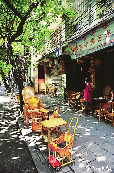 柯藤伯儿子柯法金的藤器店曾位于台江区下杭路100号（资料图）