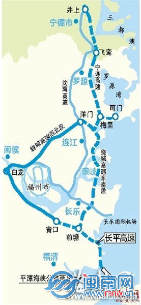 福州绕城高速示意图