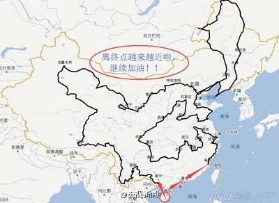 小伙骑行游全国到深圳自行车被偷后找到 骑行路线图曝光