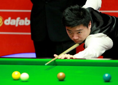 2015斯诺克世锦赛-丁俊晖连追3局 暂3-4落后戴
