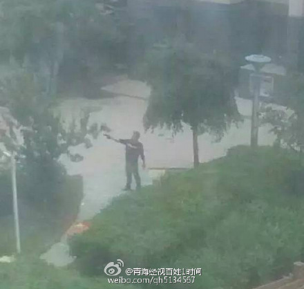 青海一男子持槍傷警7