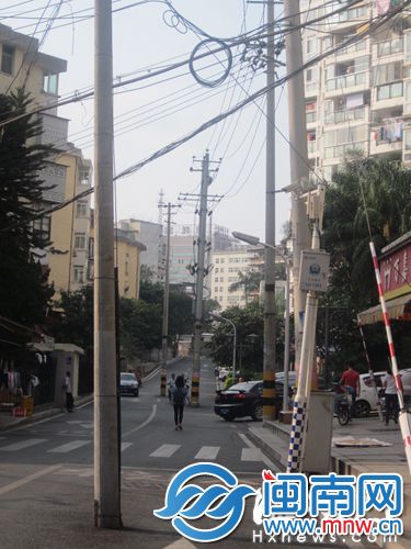 新修好的龙腰路上，7根电杆没移走