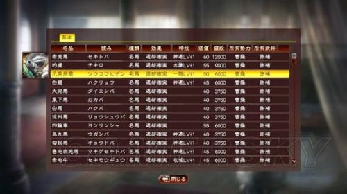 三国志13 三国志13坐骑 三国志13坐骑特技 三国志13什么坐骑好