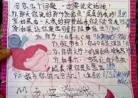 网传小学生情书3