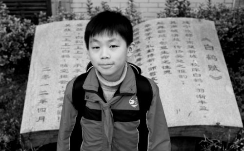 1月4日，株洲市天元区白鹤小学，六年级学生余晗睿。 图记者华剑