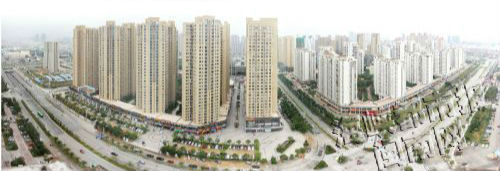 新加坡城顶楼拍摄(对面楼盘为百捷中央公园)