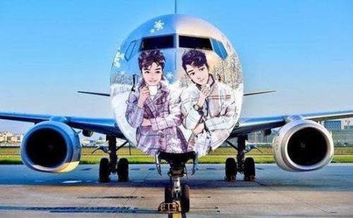 你能你上天啊! 胡歌霍建华CP照片被印上飞机(