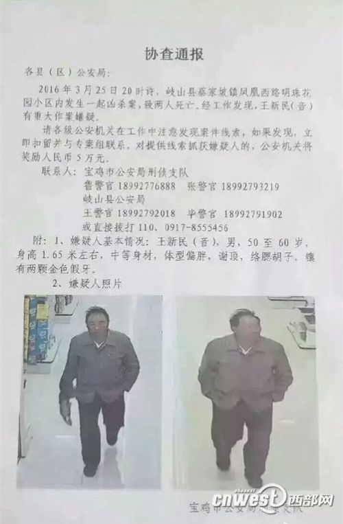 警方发布的协查通报