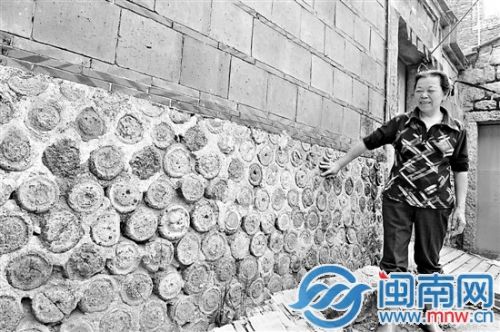 碗窑村的一面碗托墙（资料图）