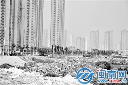 靠4区的临时垃圾堆，臭味随着风往居民区扩散