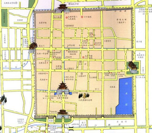 云南大理古城导游地图欣赏