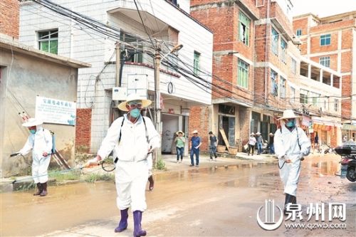 南安市霞美镇西山村消毒工作已展开