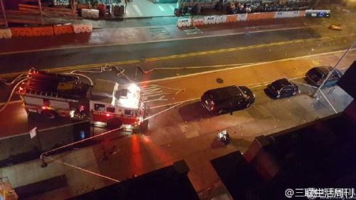 纽约 曼哈顿爆炸 现场图片:数百人已经撤离现场