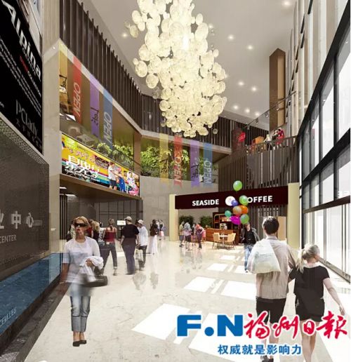 ▲改造后:地下商场宽敞明亮。(效果图)