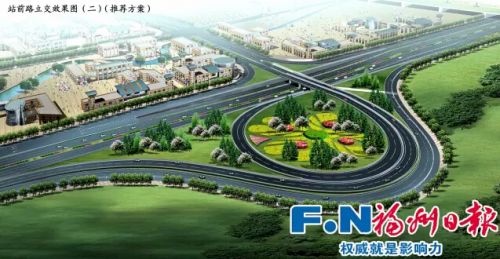 ▲未来：火车南站环岛立交效果图