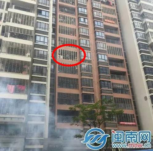 图为事发小区楼层