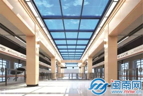 集美学村高架站台效果图