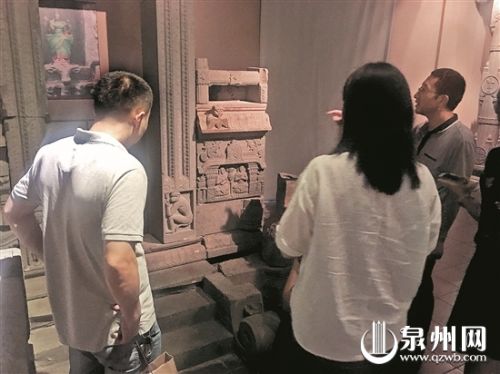 海交馆内的哈奴曼石刻（复制品）（朱彩云 摄）