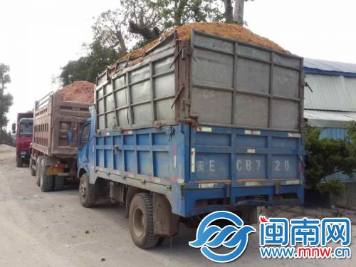 被查获的渣土车