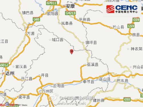 地震位置示意图