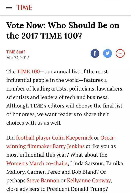 范冰冰入围《时代周刊》2017全球影响力百人榜 系唯一亚洲女性 (2)