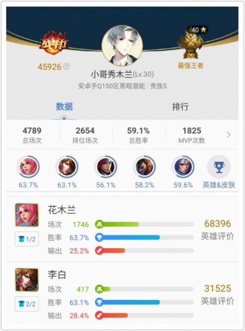 《王者荣耀》十大花木兰：寒光照铁衣的强势杀手