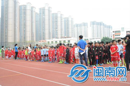 2017泉明星少儿足球公益赛开赛 近300名小将竞技绿茵场