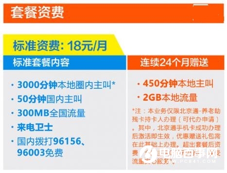 北京通手机卡套餐内容收费标准 如何申请办理