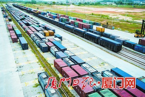 厦门前场铁路大型货场规模全国居前。(供图 厦门国际物流港有限责任公司)