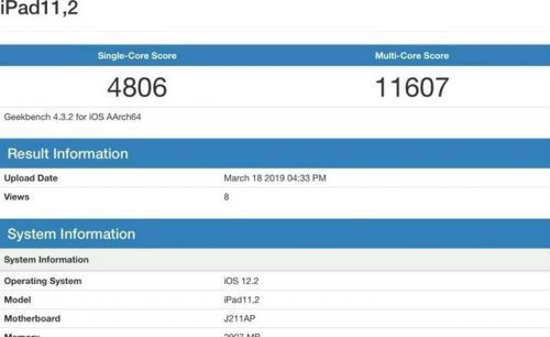 苹果2019新款iPad跑分曝光：比新iPhone要强一些