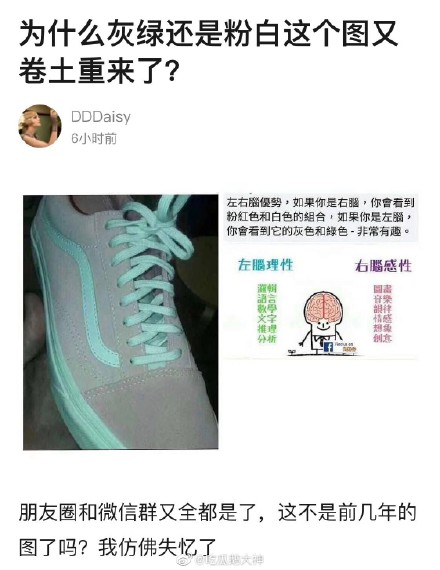 这双鞋是粉白还是灰绿