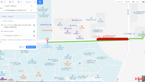 小江称,图中红色路段在修路,地势偏僻,没有路灯和监控