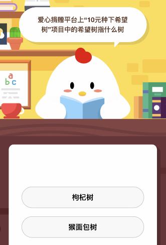 爱心捐赠平台上“10元种下希望树”项目中的希望树指什么树