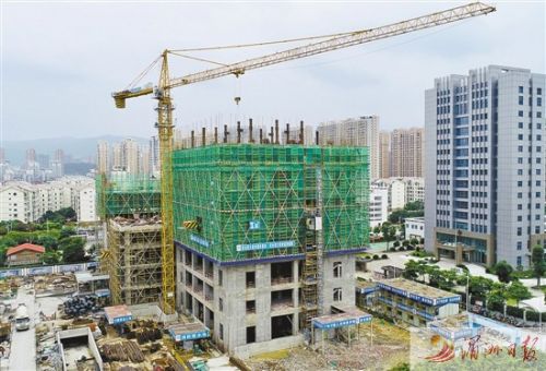 图为市档案馆新馆项目施工现场。 本报记者 陈斌 摄