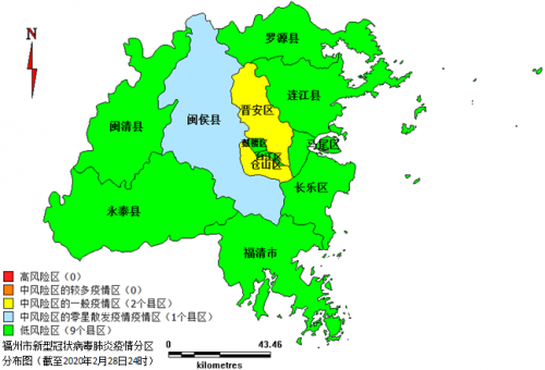 福州确诊病例分布数据疫情最新情况：中风险地区3个