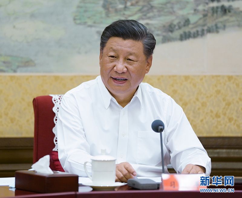8月24日，中共中央总书记、国家主席、中央军委主席习近平在中南海主持召开经济社会领域专家座谈会并发表重要讲话。 新华社记者 李学仁 摄