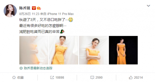 陈乔恩演出小腹微凸引争议 委屈发文承认
