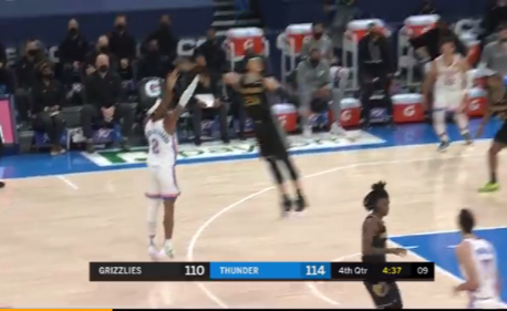 雷霆128-122逆转灰熊 雷霆七人上双亚历山大30+5